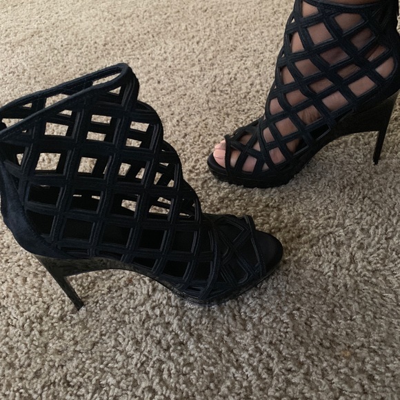 Burberry Edenside Cage Wedge Ankle Boot (SZ 37.5) - Picture 3 of 5